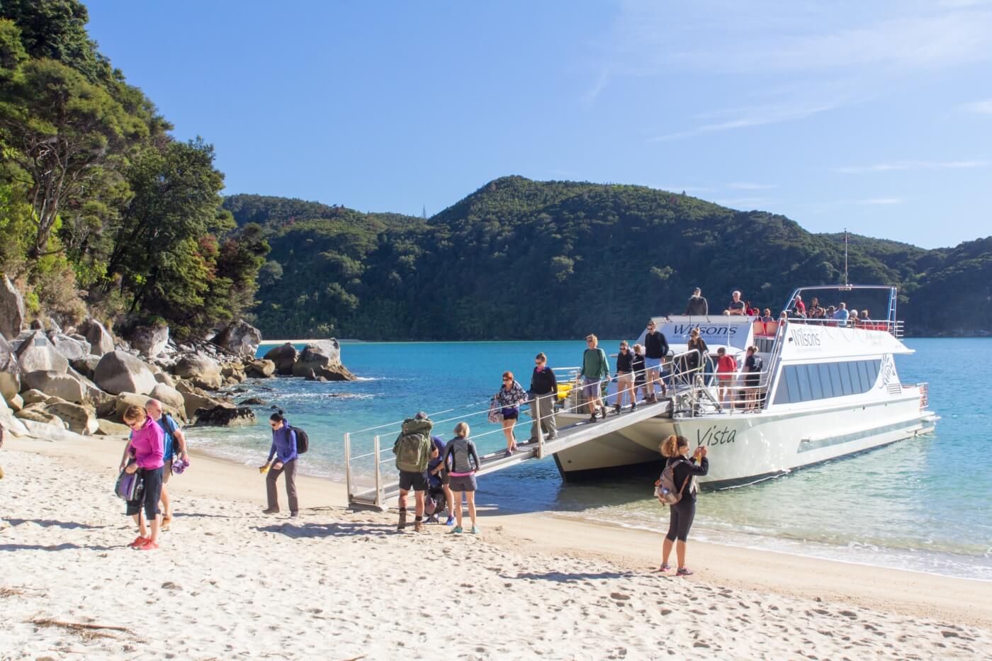 Bark Bay dans le parc national Abel Tasman en Nouvelle-Z&eacute;lande
